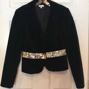 Cache velvet blazer